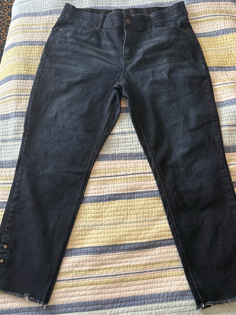 croft & barrow Black Ankle Crop Stretch Jeans